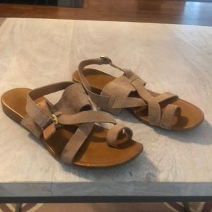 Franco Sarto suede sandals. Size 7.5. Tan